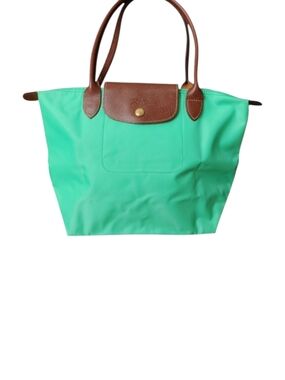 Longchamp Mint Green Le Pliage M Shoulder Tote Bag